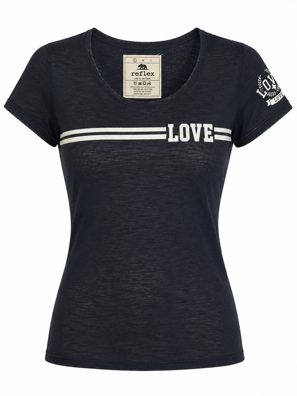 Reflex Black Short-Sleeve 'LOVE' Graphic Tee